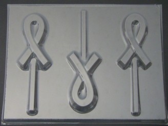 1615 Awareness Ribbon Chocolate Candy Lollipop Mold